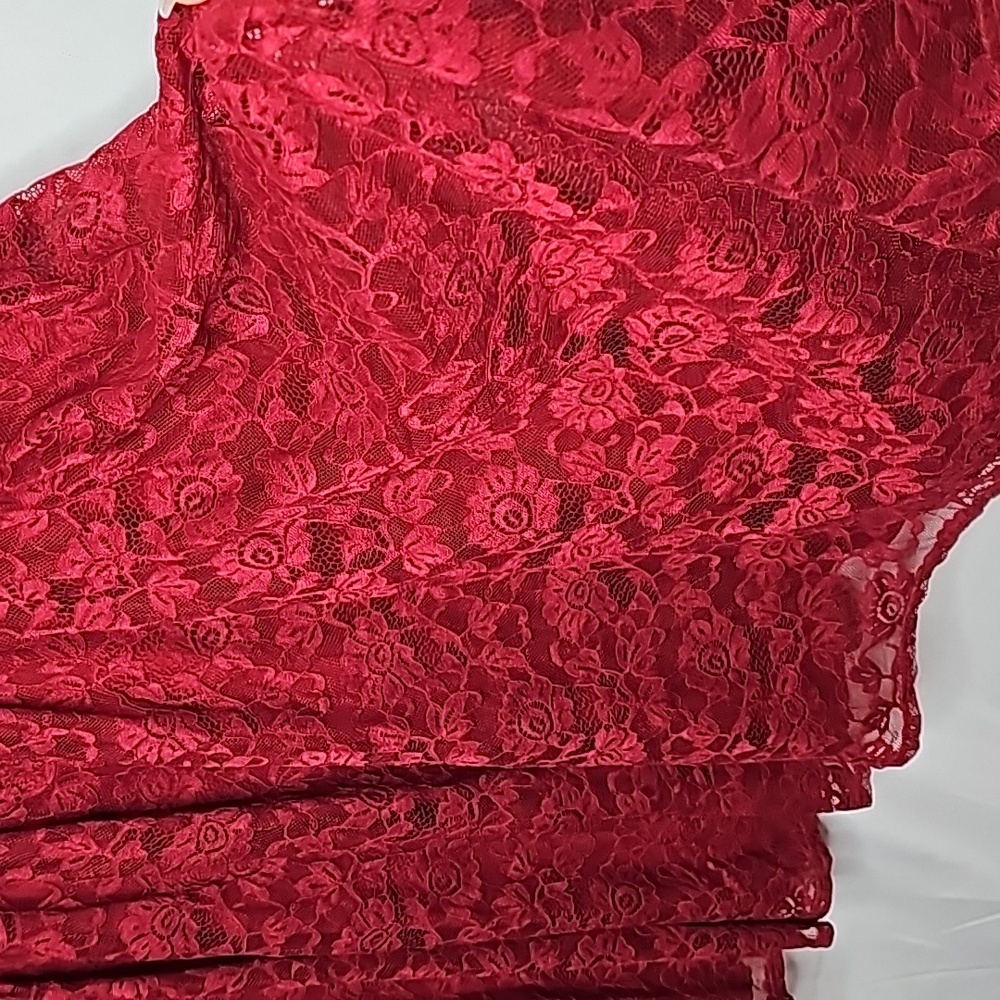 Torrid plus size vneck deep red mini lace flowy skater midi dress sz 16 - Picture 9 of 11